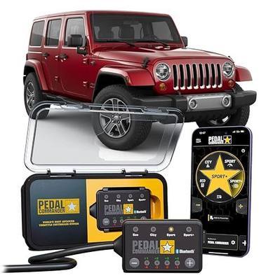 PEDAL COMMANDER for Jeep Wrangler JK 2007-2018 Throttle Response Controller - Anti-Theft, 4 Modes 36 Settings, Wireless Control, Plug-and-Play - Trail & Rock Crawling Performance Upgrade