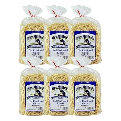 Mrs. Miller's Egg Noodles, Homemade Amish Style Pasta, Traditional Family Recipe, Hearty Soup and Casserole Ingredient, Kluski, 16 Ounce (Pack of 6)