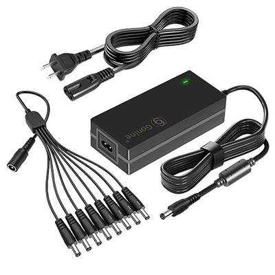 Security Camera AC DC Power Supply Adapter 12V 5A, Compatible with 12Volt Lorex, Night Owl, Swann, ZOSI, Reolink, Annke IP and BNC CCTV Surveillance Cameras, with 8 Ways Splitter Cable.