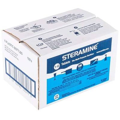 Edwards-Councilor S150E48 Steramine Sanitizer Tablets (Sanitabs) 150 Count Bottle - Pack of 6