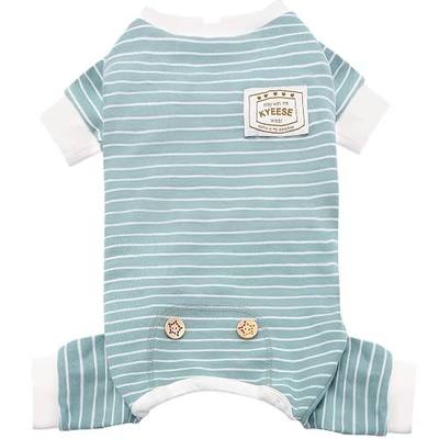 KYEESE Striped Dog Pajamas for Small Dogs Stretchy Onesie for Daily Wear | Lightweight & Breathable, Free to Move, Reduces Shedding, Gentle on Sensitive Skin, Recovery Support, Easy Potty Breaks