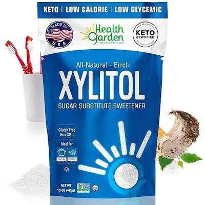 Health Garden Birch Xylitol Sweetener - Xylitol Sugar Substitute - 15 oz | 100% Birch-Derived Xylitol for Baking & Coffee, 1:1 Sugar Replacement, Supports Teeth, Keto, Vegan, Non-GMO
