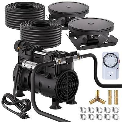 PAS20 Pond & Lake Aeration System for Up to 3 Acre, 3/4 HP Compressor + Two 100' Weighted Tubing + 2 Diffusers