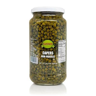 Sanniti Spanish Non Pareil Capers in Vinegar and Salt Brine - 33.5 oz