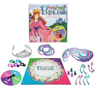 Pretty, Pretty, Princess Game with 90's Artwork, by Winning Moves Games USA | Jewelry Dress-Up Game, 2-4 Players, Ages 5+
