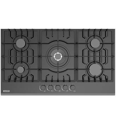Empava 36" Bulit-in Tempered Glass Gas Cooktops 5 Italy Imported Sabaf Burners Stove Tops, 36 Inch, Black