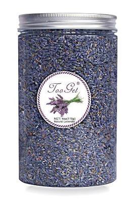 TooGet Culinary Dried Lavender Buds, 100% Raw Highland Grow Lavender Flowers, Ultra Blue Premium Grade Dried Flowers with Food Grade PET Plastic Bottle (4 OZ)