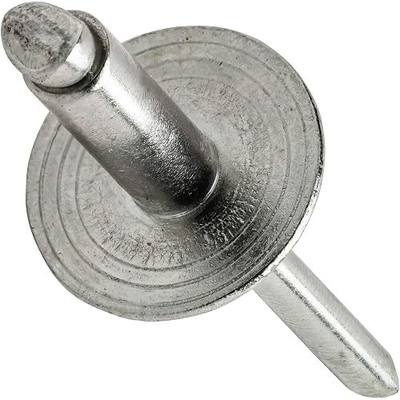 Fastenere Large Flange Pop Rivets - 3/16" x 1/4" (25 Pack) Heavy Duty, Stainless Steel Blind Rivets, Open End 6-4 Grip Range .188" - .250", Corrosion Resistant, High Tensile & Shear Strength