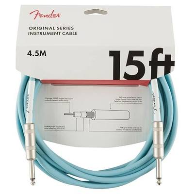 Fender Original Series Instrument Cable, Guitar Cable, Guitar Accessories, Straight/Straight, Daphne Blue, 15ft