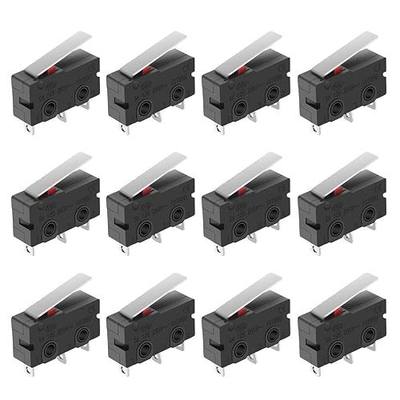 SPDT 1NO 1NC Hinge Lever Momentary Push Button Micro Limit Switch AC 5A 125V 250V 3 Pins 12 Pcs