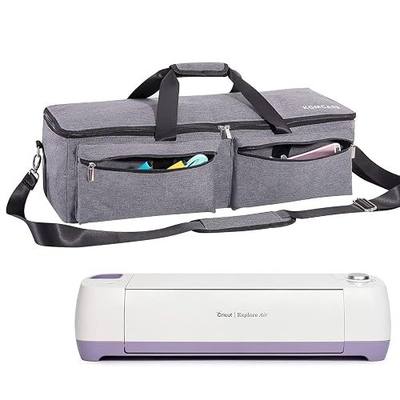 KGMCARE Carrying Bag Compatible with Cricut Explore Air and Maker, Waterproof Tote Bag Compatible with Cricut Explore Air and Supplies- Bag Only (Grey)