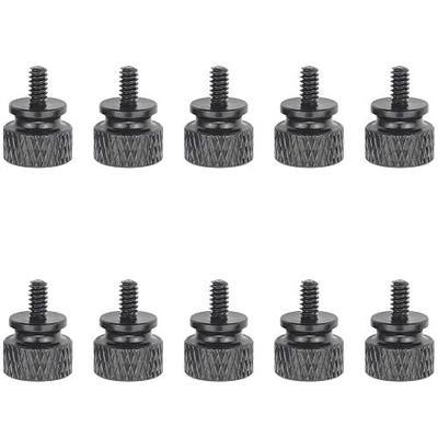 6#-32 Anodized Aluminum Thumbscrews, Computer Case Thumbscrews, Thumb Screws, Black, 10 PCS