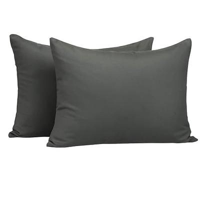 NTBAY Toddler Microfiber Pillowcases, Set of 2, Zipper, Dark Grey | Soft Brushed Microfiber with Hidden Zippers, 2 Pack 13 x 18 Inch Toddler Pillowcases, Pillow Inserts Not Included
