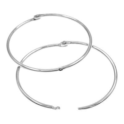 Coideal 3 Inch Extra Large Metal Book Rings - Loose Leaf Binder Rings, Easy to Open and Close, 20 Pack Jumbo Silver Circular Shower Curtain Ring Loops for Drape, Bathroom, Home Decor (76 mm)
