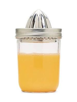 Jarware Citrus Juicer Lid For Wide Mouth Mason Jars, Stainless Steel Juicer | Juice Lemons, Limes, Oranges & More | Juice Flows Right Into Your Jar | Juicer Lid For Wide Mouth Mason Jar | Dishwasher Safe