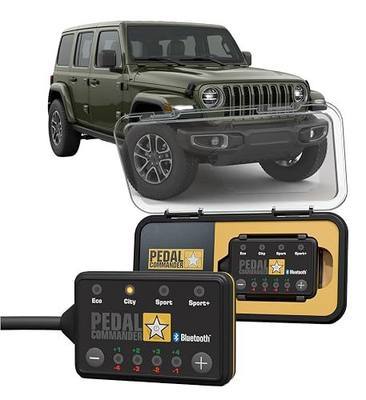 PEDAL COMMANDER for Jeep Wrangler JL 2018-2026 Throttle Response Controller - Anti-Theft, 4 Modes 36 Settings, App Control, Plug-and-Play - Off-Road Trail & Rock Crawling Performance Upgrade