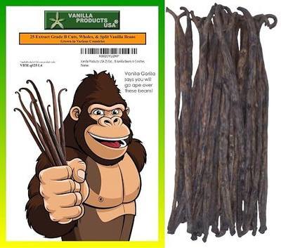 Vanilla Products USA 25 Extract Grade B Vanilla Beans 4~5 inches (12~14 cm)