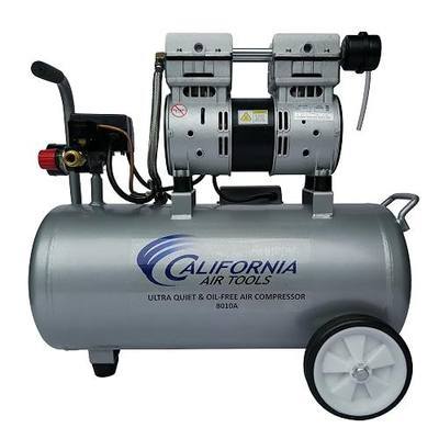 California Air Tools 8010A 1.0 HP Ultra Quiet and Oil-Free Air Compressor, 8 Gallon Aluminum Tank, Lightweight with Wheels, 60 dBA Noise Level