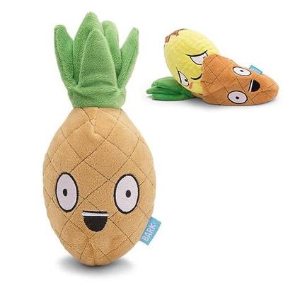 BarkBox Penny The Pineapple 2-in-1 Interactive Plush Dog Toy | Squeaky Dog Chew Toy with Crinkle Layers and Ball Inside - For Large Dogs and Puppies