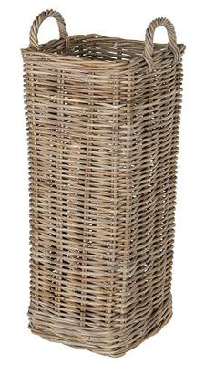 KOUBOO Kobo Square Umbrella Stand with Metal Water Catch, Gray Storage Basket Grey