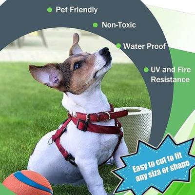 Fas Home Artificial Grass Turf 7FTX15FT,0.8" Pile Height Realistic Synthetic Grass, Drainage Holes Indoor Outdoor Faux Grass Astro Rug Carpet for Pet Dog Garden Backyard Balcony