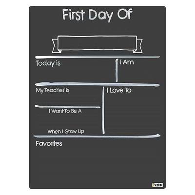 Cohas Design Your Own First Day of School Milestone Board with Reusable Chalkboard Style Surface, 9 by 12 Inches, No Marker