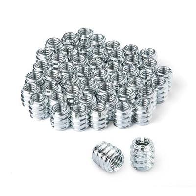 POWERTEC 50 1/4'-20 Nut Inserts | Suitable for Hardwood & Softwood, Woodworking & Furniture | 11.9mm Length (QTI1002)