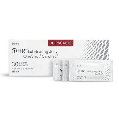 HR Lubricating Jelly, Sterile, Medical & Home Use, 3 g CarePac | Convenient CarePac Dispenser, 30-Count | Water-Soluble | Non-Greasy | Latex-Free | Clear & Odorless | for Catheter & Exam