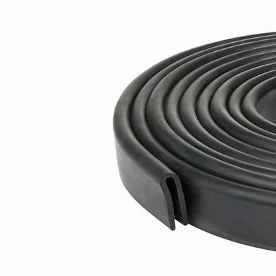 Black U Channel Edge Trim Seal 27/32" high x 1/8" Wide (100 Feet)