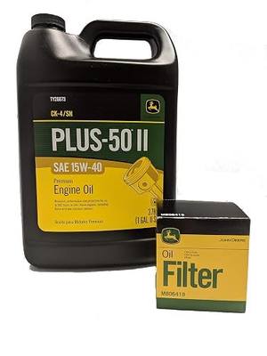 John Deere Original Equipment Oil Change Kit Filter and Oil - (1) M806419 + (1) Gallon 15W-40