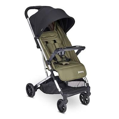Joovy Kooper Lightweight Baby Stroller Featuring Removable, Swing-Open Tray, Big Wheels, Reclining Seat with Footrest, Extra-Large Retractable Canopy, and Compact Fold (Olive) | Removable-Swing-Open Tray, Big Wheels, Reclining Seat with Footrest, Extra-Large Retractable Canopy, Compact Fold