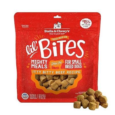 Stella & Chewy's Lil’ Bites for Small Breed Dogs – Itty Bitty Beef Recipe – Protein Rich, Grain Free Dog & Puppy Treat – Great Meal or Snack for Training & Rewarding – 7 oz