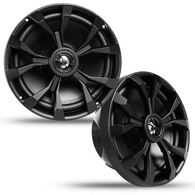 BELVA BBMS8B 8” 2-Way 500W Peak (250W RMS) Black Marine Coaxial Speakers for Marine/ATV/Motorcycle/Powersports