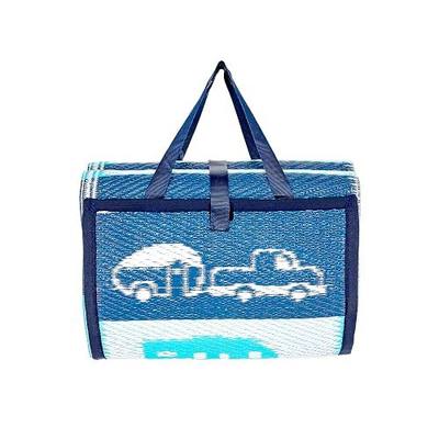 Camco Life is Better at The Campsite Handy Mat with Strap - Perfect for Picnics, Beaches, RV and Outings - Reversible RV Pattern - 60" x 78" (53266)