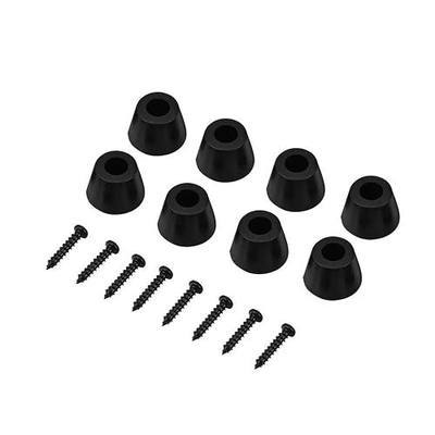 ASHATA 8 Pcs 30x20mm Rubber Feet Anti-Vibration Base Pad Stand for Speaker Guitar Amplifier w/Screws,Rubber Feet for HiFi Speaker,Amplifier,Car Subwoofer