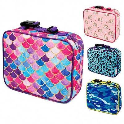 Premium Insulated Lunch Box for Girls- Built to Last W/Solid Metal Frame | Heavy-Duty Zipper, Water Resistant Lining, Clip On Handle, Kids Cooler Sleeve Reusable Lunch Bag Fits Bento Box, Easy-Clean