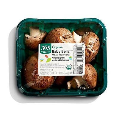 365 by Whole Foods Market, Organic Baby Bella Whole Mushrooms, 8 Ounce