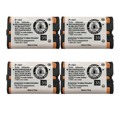 3.6v 700mAh HHR-P107 Rechargeable Cordless Phone Battery for Panasonic HHR-P107 HHRP107 HHR-P107A HHRP107A Cordless Telephone (4 Pack P107)
