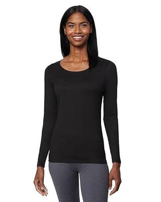 32 Degrees Heat Womens Ultra Soft Thermal Lightweight Baselayer Scoop Neck Long Sleeve Top