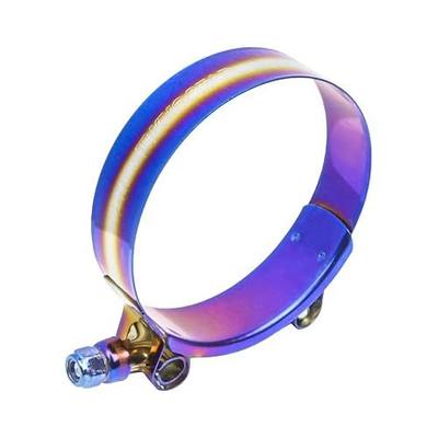 Kyostar 2.75" T-Bolt Hose Clamp Adjustable Stainless Steel Titanium Blue Clamp Diameter Ranger for 2.75inch(72-80mm)