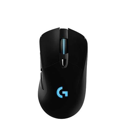 Logitech G703 Lightspeed Wireless Gaming Mouse - Black | Hero 25K Sensor, LIGHTSYNC RGB, Powerplay Compatible, 10G Optional Weight, 100-25,600 DPI, Rubber Side Grips