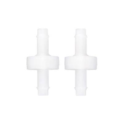 1/4" 6mm PVDF Spa Ozone Generator Ozonator One-way Check Valve 2PCS | oxygen, vacuum, hose barb, plastic micro diaphragm water stops, for hot tub, soap dispenser