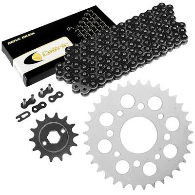 Caltric Black Drive Chain And Sprocket Kit Compatible with Honda Cmx250C Rebel 250 1985-2016