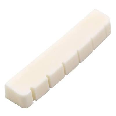 6 String Electric Guitar Nut Slotted Bone Nuts Flat Bottom for Guitar Replacement Parts Accessories (43x6x8.5mm)