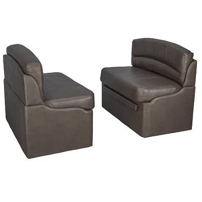 RecPro Charles 36" RV Dinette Booth with Storage | Converts to Bed | RV Dining Room (2 Pack, Chestnut)