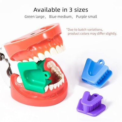 9PCS Dental Bite Blocks, Oral Silicone Mouth Prop Cheek Retrackors (3Pcs/Set, 3Sets/Pack)
