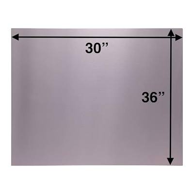 Stainless Steel Backsplash, 36" X 30", Flat Panel