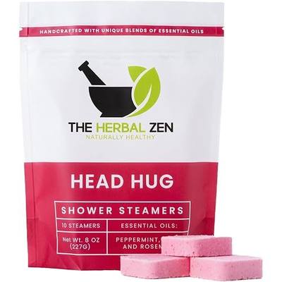 Head Hug Shower Steamers Aromatherapy for Relief - USA Made Mothers Day Gift for Mom - Peppermint & Rosemary Shower Bomb Tablets – Soothing Natural Essential Oils (10 Pack)