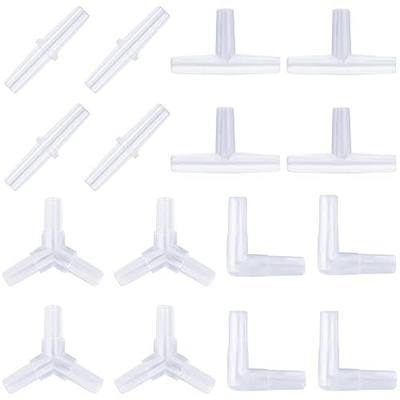 Pawfly Aquarium Airline Tubing Connectors Plastic Inline Valve, Fish Tank Air Pump Connector, 40-Piece