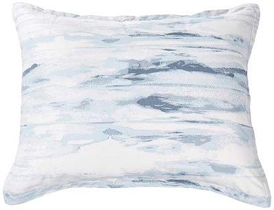 Amazon Basics 6-Piece Ultra-Soft Microfiber Bed-In-A-Bag Comforter Bedding Set - Twin/Twin XL, Blue Watercolor